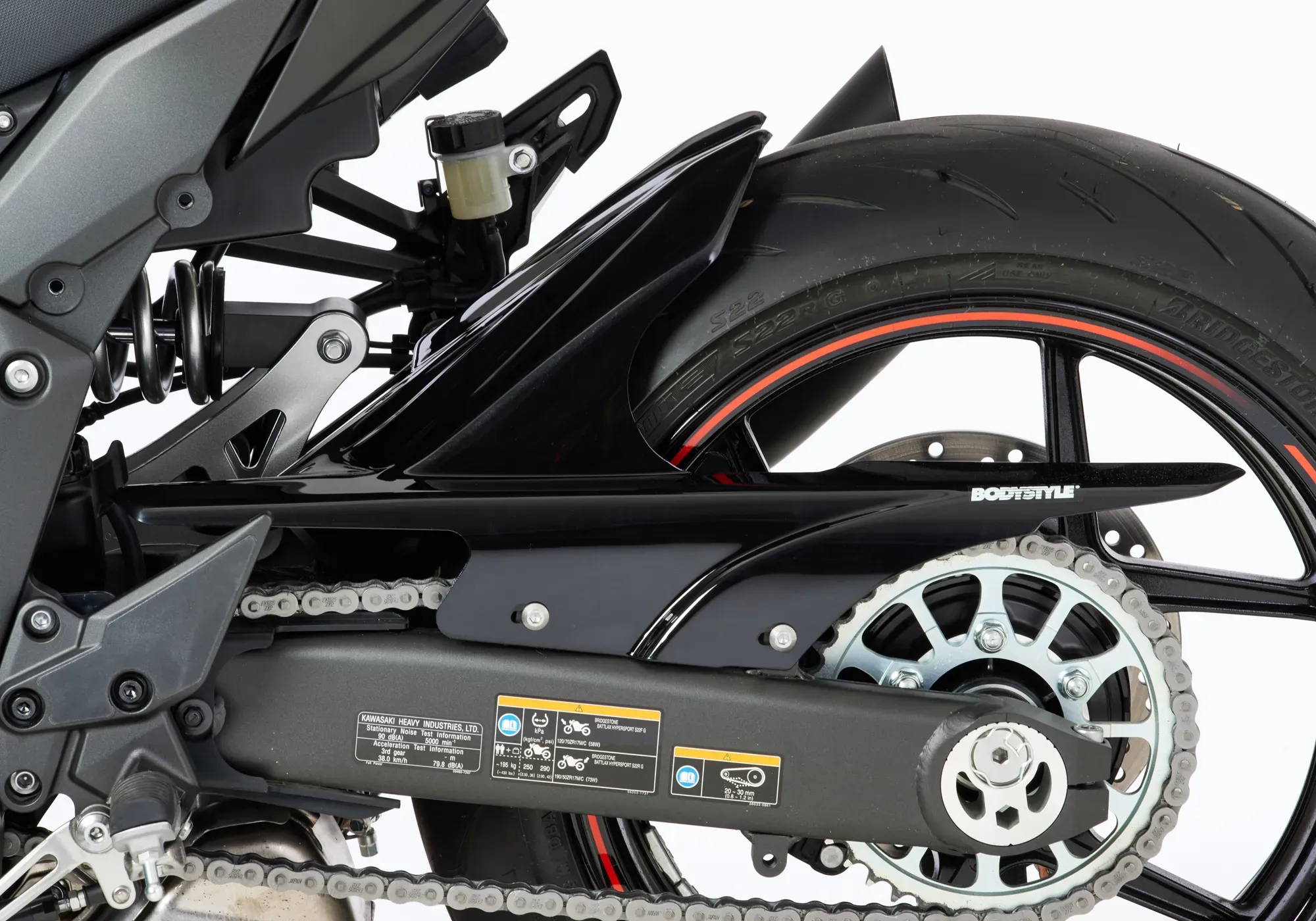 BODYSTYLE rear hugger ABS kunststoffen groen, groen