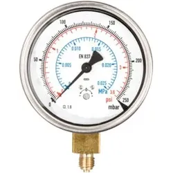 Roller Feinskaliertes Manometer p ≤ 250 mbar