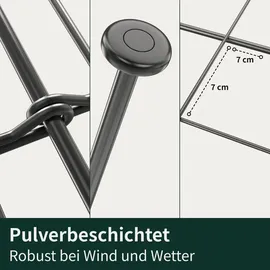 VERDOBA Teichzaun 5 Elemente 5 x 1 m Grau/Metall