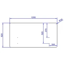 HJH Office Akustik Tischtrennwand FLEXMIUT D 120 cm Hellgrau