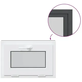 vidaXL Kellerfenster RISOR 60x40 cm Kipp 3-fach Verglasung Anthrazit