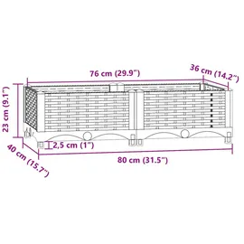 vidaXL Hochbeet 80x40x23 cm Polypropylen