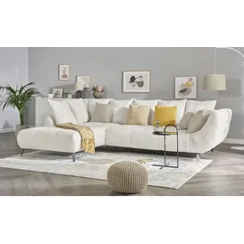 bobb Eckcouch Webstoff 3-Sitzer Beige