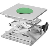 Labor Hebebühne Ständer, 200 × 200 × (80~280) mm Edelstahl Lab Jack, Wissenschaftliche Heber Höhenverstellbar, Tragkraft 15 kg Hebeplattform Scherenhebebühne