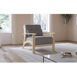 sit&more Sessel »Billund«, Armlehnen aus Buchenholz in natur, verschiedene Bezüge und Farben grau