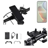 K-S-Trade Smartphone-Halterung für Motorola Moto G15 Power, (Handyhalterung das Fahrrad Halter Lenkstange Fahrradhalterung) schwarz