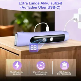 misuke 2-in-1-Damenrasierer Lila