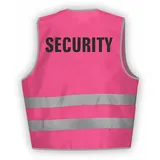 Fassbender-Druck WARNWESTEN - Sicherheitsweste PINK Warnweste nach EN ISO 20471 zertifiziert - Warn Weste für Security - Unisex mit hochwertigem Reflektorstreifen (PINK I M/L I 1St.) - M-L