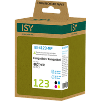 ISY IBI-4123-MP Tintenpatrone Mehrfarbig (ersetzt Multipack 4 Brother LC123 (BK/C/M/Y))