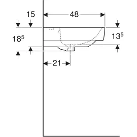 Geberit Renova Plan Waschtisch 75 x 48 cm (501694008)