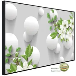 papermoon Infrarotheizung »EcoHeat - Abstrakt 3D Effekt mit Blumen«, Matt-Effekt - bunt