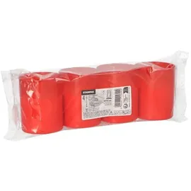 Papstar Grablichter Stundenbrenner Ø 5 cm 6,5 cm rot 4 St.
