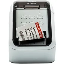 Brother Etikettendrucker Ql-810Wc Thermo-Etikettendrucker Etikettenbreite 62Mm Usb-Wifi Weiß und Schwarz