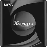 Lipa X88 Pro 13 Android TV-Box 4-32 GB Android 13 - Streaming box - IPTV box - Mediaplayer - 8K und 4K Decoder - Apps über Play Store und Internet