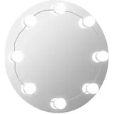 vidaXL Wandspiegel mit LED-Beleuchtung Rund Glas