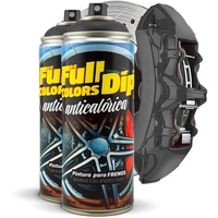 FullColors Kit x2 Lacksprays für Bremssättel, 400 ml, einfache Anwendung, professionelles Finish (Farben zur Auswahl), Schwarz