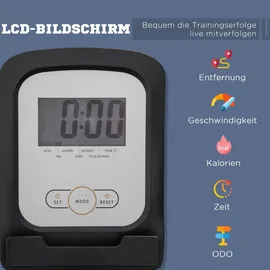 Homcom Heimtrainer Fitnessrad schwarz/silber