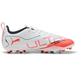Puma Ultra 5 Play MG Fußballschuhe Kinder 01 white/black/glowing red 37.5
