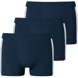 SCHIESSER Herren Shorts im Pack - 95/5, Stretch, Seitenstreifen Dunkelblau L