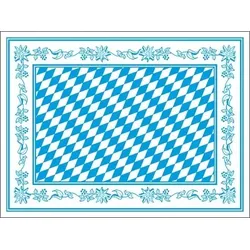 Mank Tischset Airlaid Bayern, 40 x 30 cm, 100 Stück - Platdeckchen Volksfest Wiesn Bavaria bayerisch Rauten