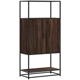 vidaXL Highboard Braun Eichen-Optik 68x35x139 cm Holzwerkstoff Metall