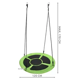MT MALATEC Nestschaukel für Kinder und Erwachsene 100 cm Grün/Schwarz
