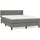 vidaXL Boxspringbett 140 x 200 cm H2 Dunkelgrau