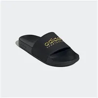 Adidas Unisex Adilette Shower Slides RUTSCHEN, CoreBlack/CoreBlack/MATTEGOLD, 40.5 EU