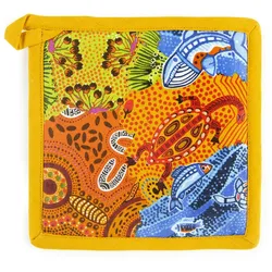 Excelsa Topflappen Aboriginal Baumwolle 20X20X0,5 Cm Bunt