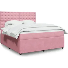 vidaXL Boxspringbett 180 x 200 cm Rosa