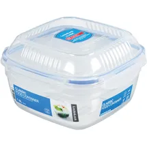 Lock & Lock LocknLock TO GO Salatbox to go mit 2 Fächern und Dressingbehälter 1,6 L
