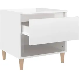 vidaXL Nachttische 2 Stk. Hochglanz-Weiß 50x46x50 cm Holzwerkstoff
