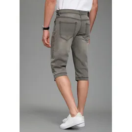Bruno Banani Jeansbermudas BRUNO BANANI "Hutch-Bermuda", Herren, Gr. 34, Länge 32, grau, Denim/Jeans, Obermaterial: 98% Baumwolle, 2% Elasthan, unifarben, straight fit kniebedeckend, Jeans, Straight-Fit, normale Leibhöhe, aus elastischem Denim-Material