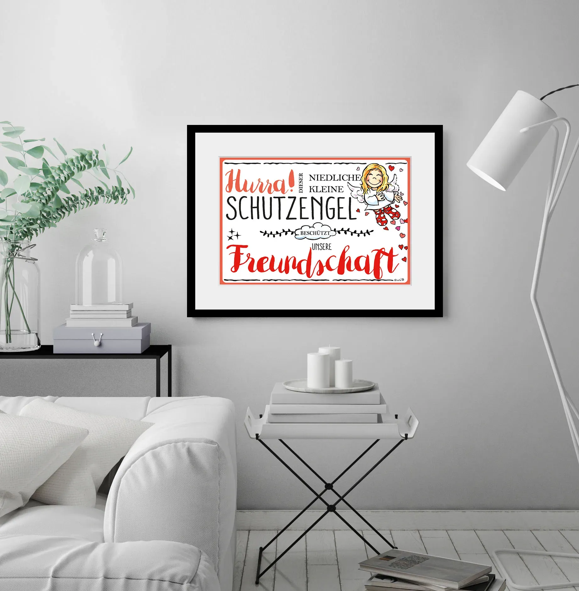 queence Bild »Schutzengel Freundschaft«, Engel, (1 St.) queence schwarz