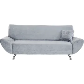 Home Affaire 3-Sitzer HOME AFFAIRE "Saltare elegant & komfortabel, toller Designfuß, bequem, Breite 205cm", grau (grau, blau), B:205cm H:78cm T:82cm, 100% Polyester, Sofas
