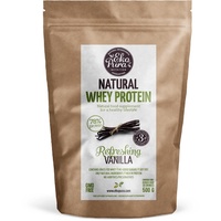 Ekopura Natural Whey Protein - Vanilla - 500g | 78% Protein | 100% Natural Grass Fed Whey| Hormonfrei, GMO-frei, Soja-frei, ohne Zusatzstoffe, ohne Zuckerzusatz | Muskelwachstum und Erholung
