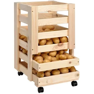 Gravidus Kartoffelkiste Holz Vorratskiste für Obst & Kartoffeln