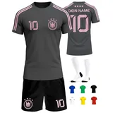 Deutschland Trikot Kinder Herren Damen WM 2026 Fussball Geschenke Jungen Coole Sachen für Jungs Fußball Trainingsanzug Tshirt EM Shirt geschenk junge 10 jahre Fußballtrikot Mädchen Set IIIII20Fo7IIIII - 134