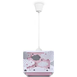 PACO HOME Pendelleuchte "GRETA", weiß, H: 24,5cm, Lampen, Kinderlampe