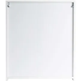 Mendler Spiegelschrank HWC-B19b, Badschrank Hängeschrank, 2 Regalböden hochglanz FSC®-zertifiziert 70x60x16cm ~ weiß
