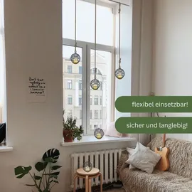 technik@all Moderne Dekoleuchten Spring 3er Set inkl. Batterien | Timer | Schwarz