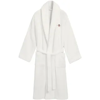 GANT Bademantel ARCHIVE SHIELD TERRY ROBE Weiß XXL