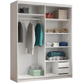 beautysofa Schwebetürenschrank HELA 120 x 204,5 x 60 cm Beige