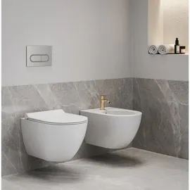 Ravak Chrome - Wand-Bidet 360x510 mm, Hahnloch, weiß X01517