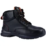 Honeywell King's by KWD301B 6250135 Sicherheitsstiefel aus wasserfestem Leder mit mittelhohem Schnitt, breite Stahl-Zehenkappe, rutschfeste Sohle, schwarze Farbe, Größe 9.5 UK, 6250135-44/095
