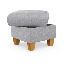 Home Affaire Polsterhocker Lindgren 61 x 46 x 61 cm Silber