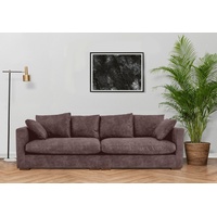 Home Affaire Big-Sofa »Coray«, extra weich und kuschelig, Füllung mit Federn und Daunen braun