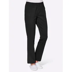 Schlupfhose CLASSIC BASICS, Damen, Gr. 46, Normalgrößen, schwarz, 100% Baumwolle, unifarben, lang, Hosen