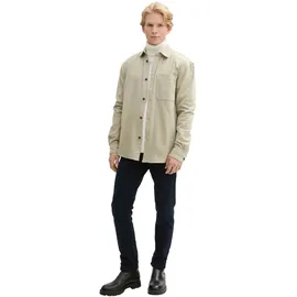 Tom Tailor Relaxed Garment Dye Langarmhemd Beige Abbey Stone S