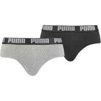 Puma Basic Slips dark grey melange/black XL 2er Pack